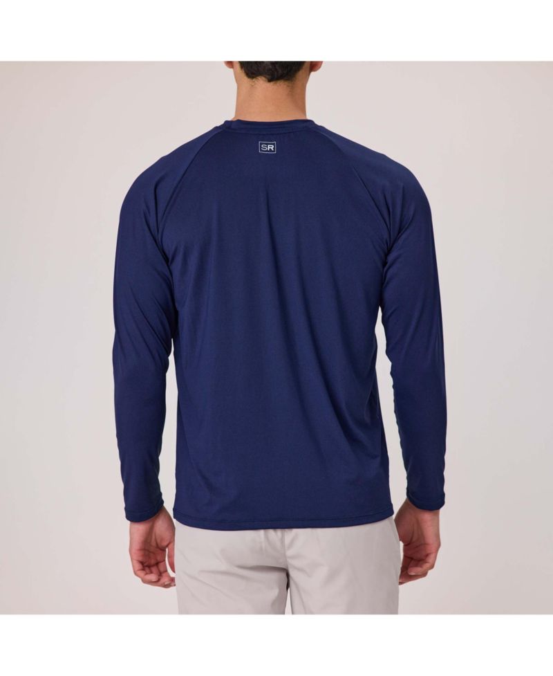 Men's Heritage Navy LS Outbound Tee