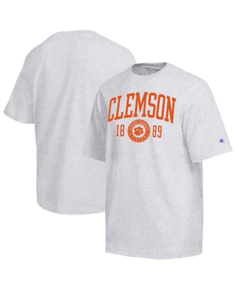 Men's Gray Clemson Tigers Established Tradition Heavyweight T-Shirt