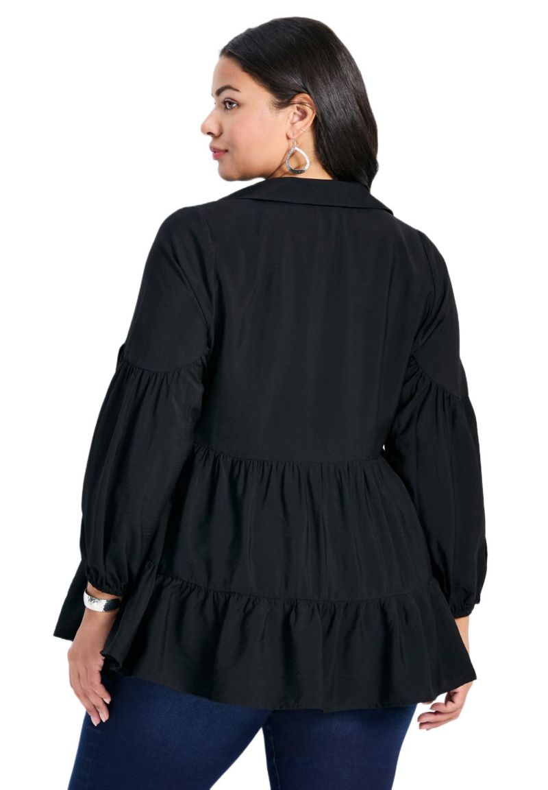Women's Plus Size Amari Tiered Tunic Shirt