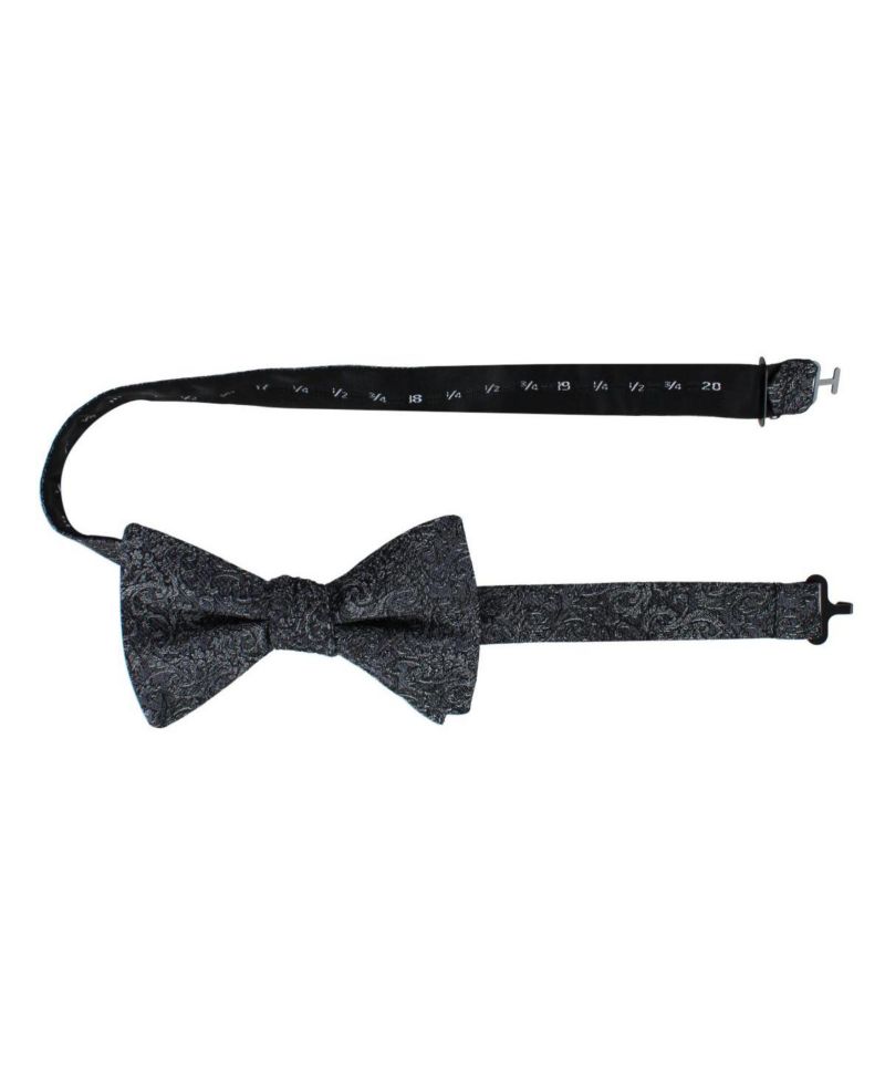 Men's Esteban Scrolling Vines Tone-on-Tone Silk Bow Tie