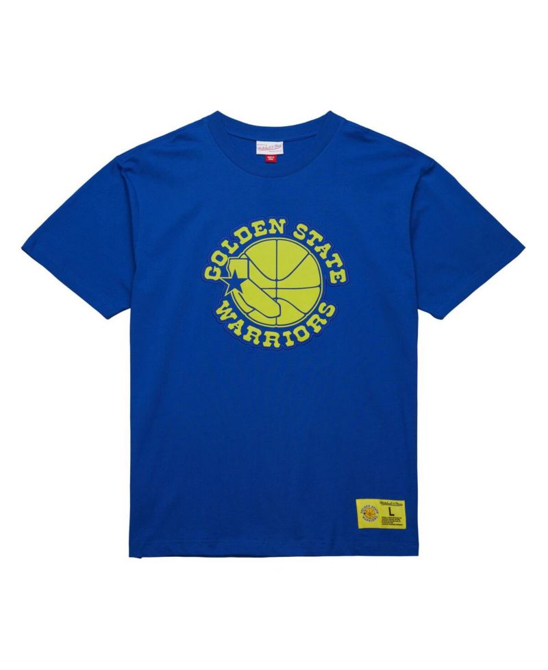Men's Royal Golden State Warriors Hardwood Classics Neon Nights Premium T-Shirt