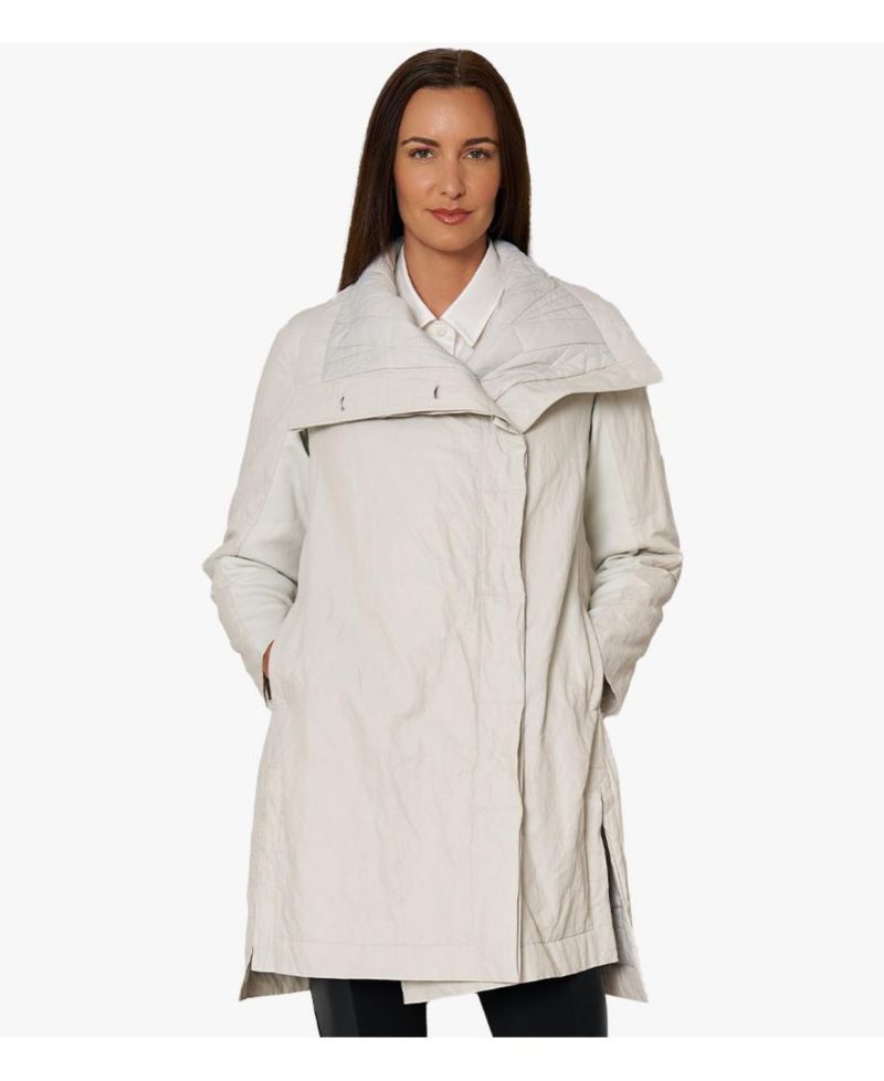 Women's Lightly Padded Water Repellent Button-Front Kentfield Coat
