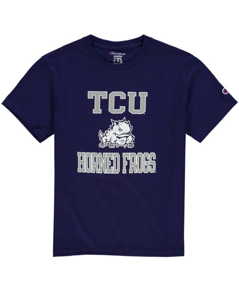 Big Boys and Girls Purple TCU Horned Frogs Circling Team Jersey T-shirt