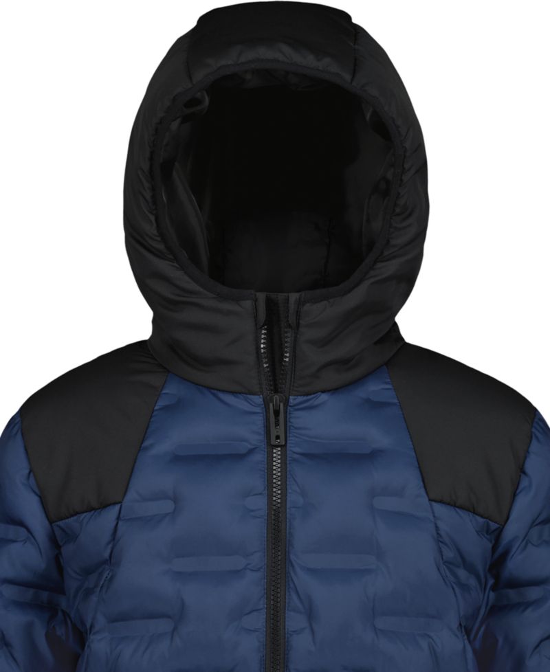 Boys' 8-20 Solid Blue Full-Zip Puffer Hooded Jacket