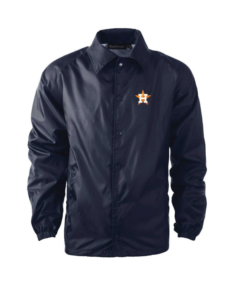 Men's Navy Houston Astros Coach's Raglan Full-Snap Windbreaker Jacket