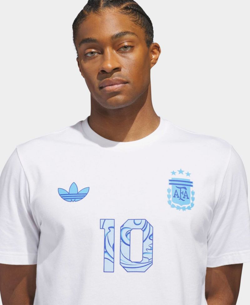 Men's Lionel Messi White Argentina National Team 2026 Away Jersey Hook Name & Number T-Shirt