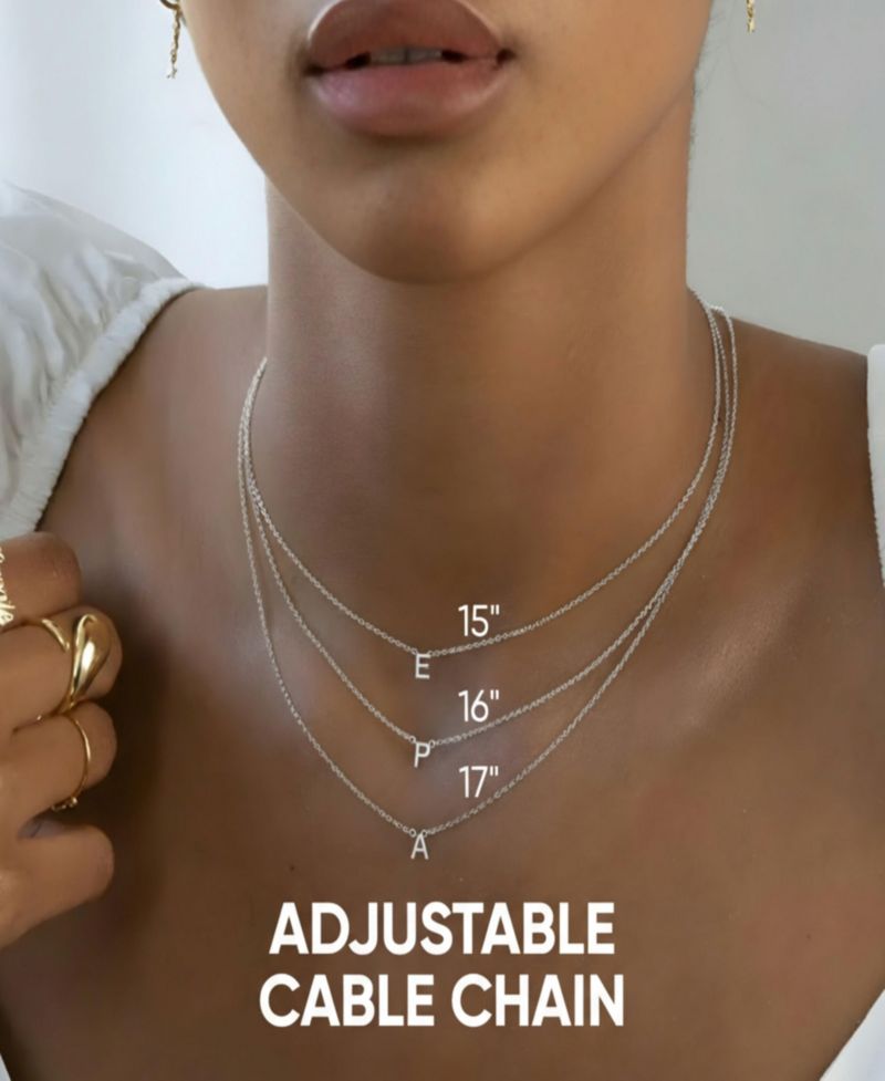 Inez Initial Necklace - Sterling Silver 925