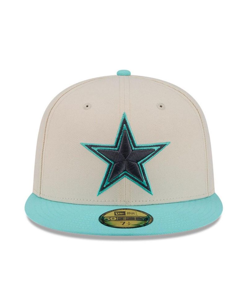 Men's Cream/Light Blue Dallas Cowboys Two-Tone Color Pack 59FIFTY Fitted Hat