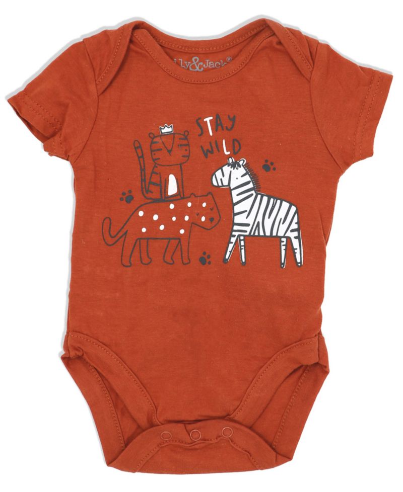 Baby Boys Stay Wild Bodysuit, Jogger Pants and Shoes, 3 Piece Set