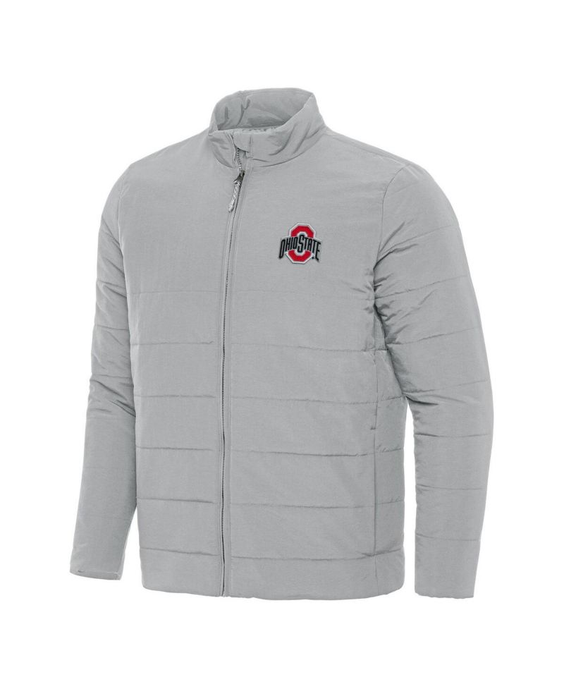 Men's Gray Ohio State Buckeyes Swelter Full-Zip Puffer Jacket