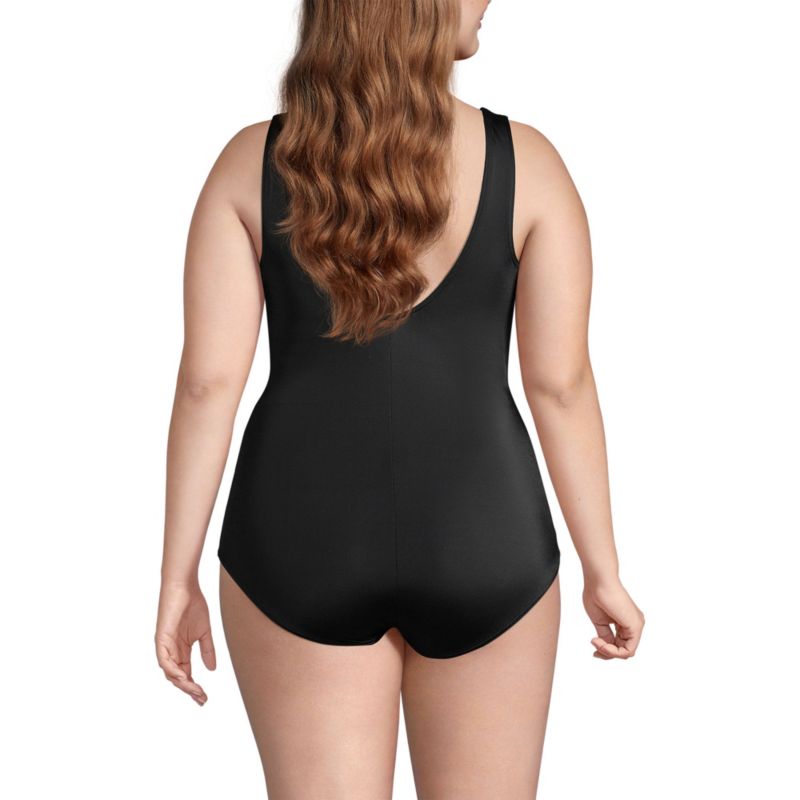 Women's Mastectomy Chlorine Resistant Tugless One Piece Swimsuit Soft Cup