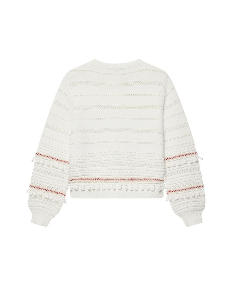 Women's Cotton Blend Tassel Cardigan