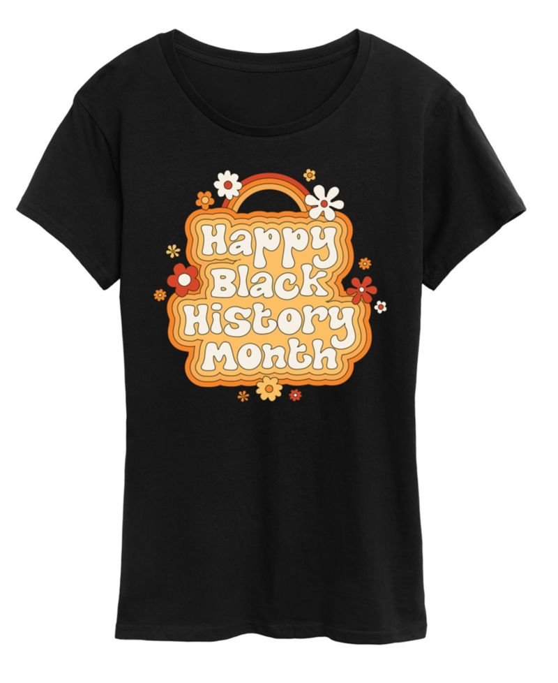Women's Instant Message Happy Black History Month Short-Sleeve Graphic T-Shirt