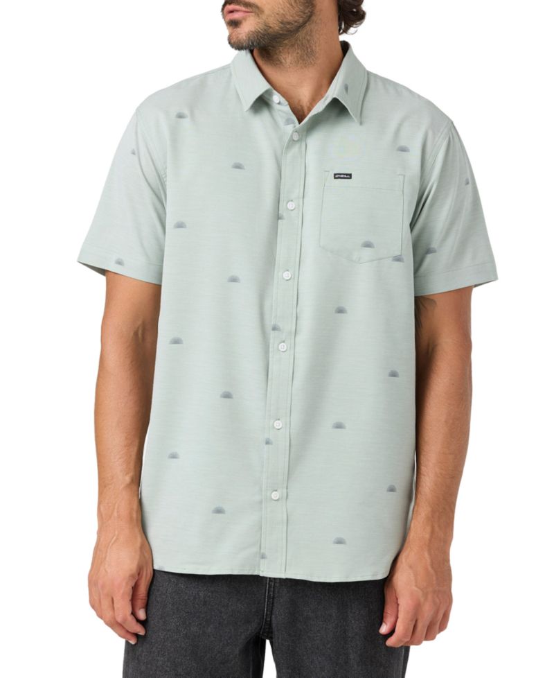 Men's Button-Up Collared Print Shirt