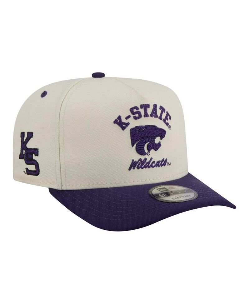 Men's Cream/Purple Kansas State Wildcats Two-Tone Arched 9FIFTY Snapback Hat