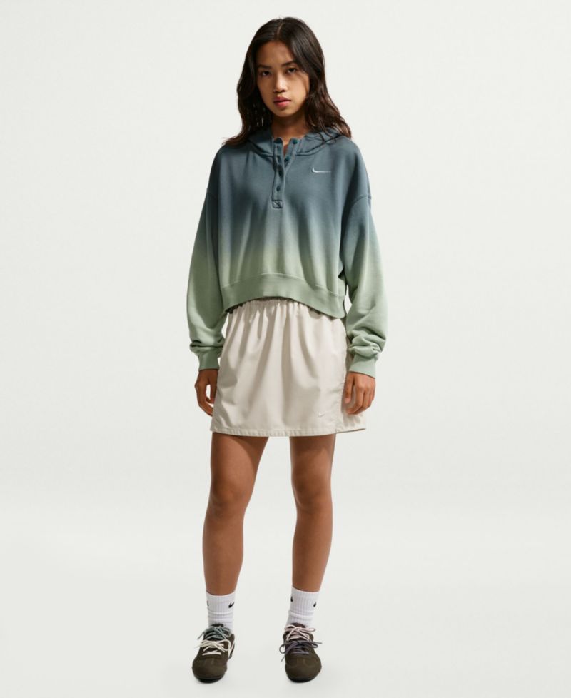 Женская спортивная одежда Phoenix Fleece с капюшоном Henley оверсайз из флиса