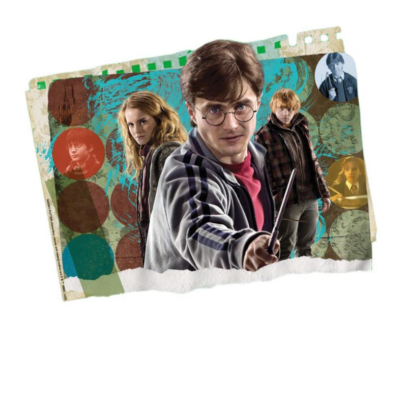 Men's Harry, Hermoine, And Ron Photo Collage T Shirt