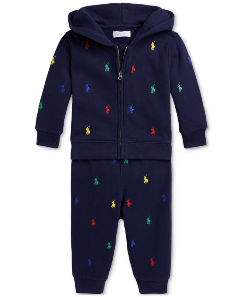 Baby Embroidered Hoodie & Pant Set
