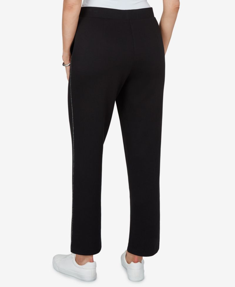 Petite Pull-On Elastic-Waist Cropped-Ankle Pants