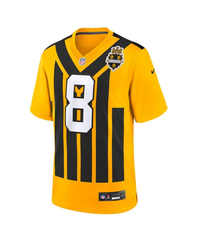 Men's Aaron Rodgers Gold Pittsburgh Steelers Alternate 1933 Throwback Game Jersey