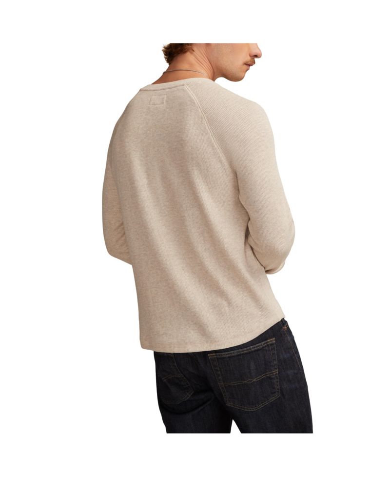 Men's Birdseye Thermal Henley Long-Sleeve T-Shirt