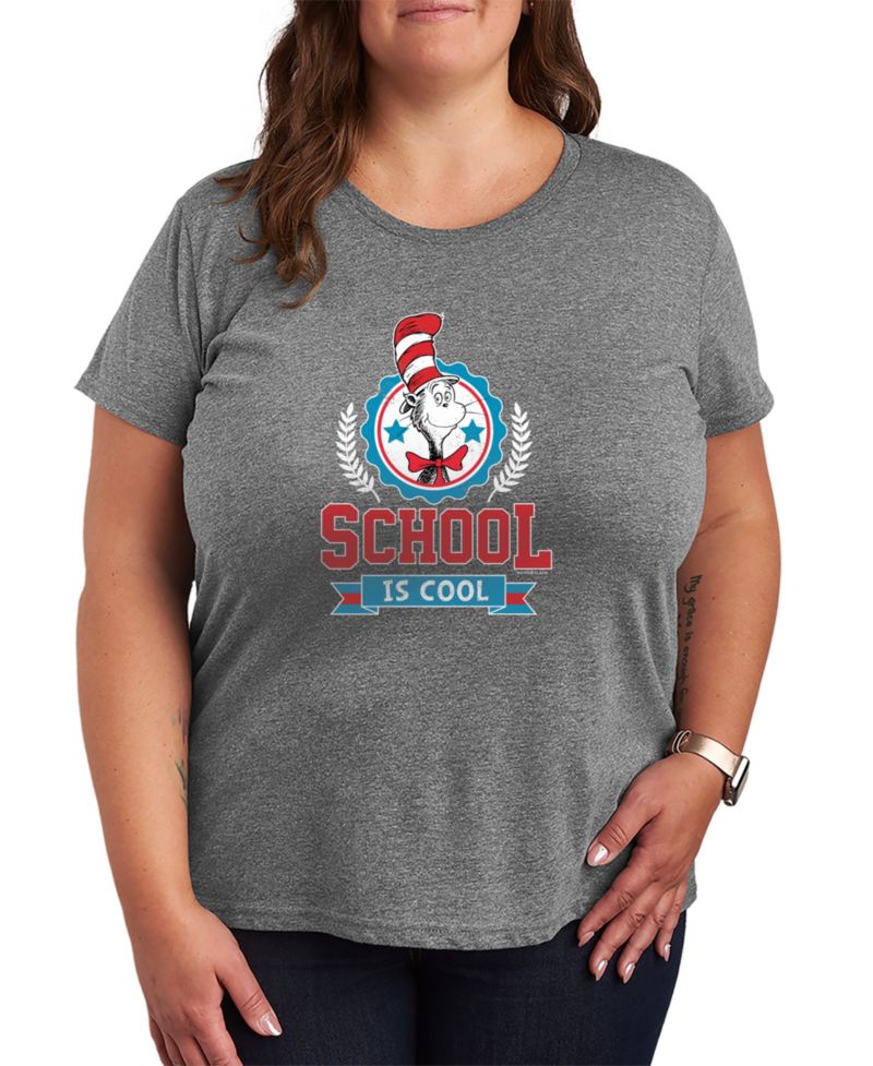 Plus Size Dr. Seuss School Is Cool Cat in the Hat Graphic T-Shirt