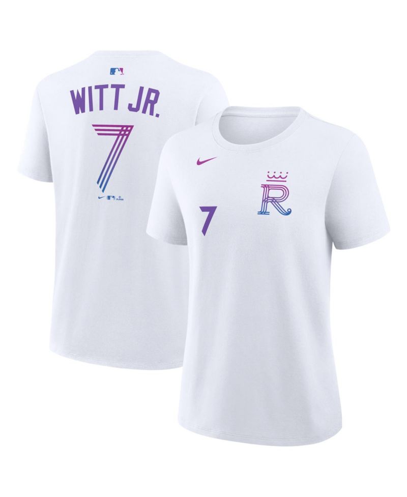 Women's Bobby Witt Jr. White Kansas City Royals 2026 City Connect Name & Number T-Shirt