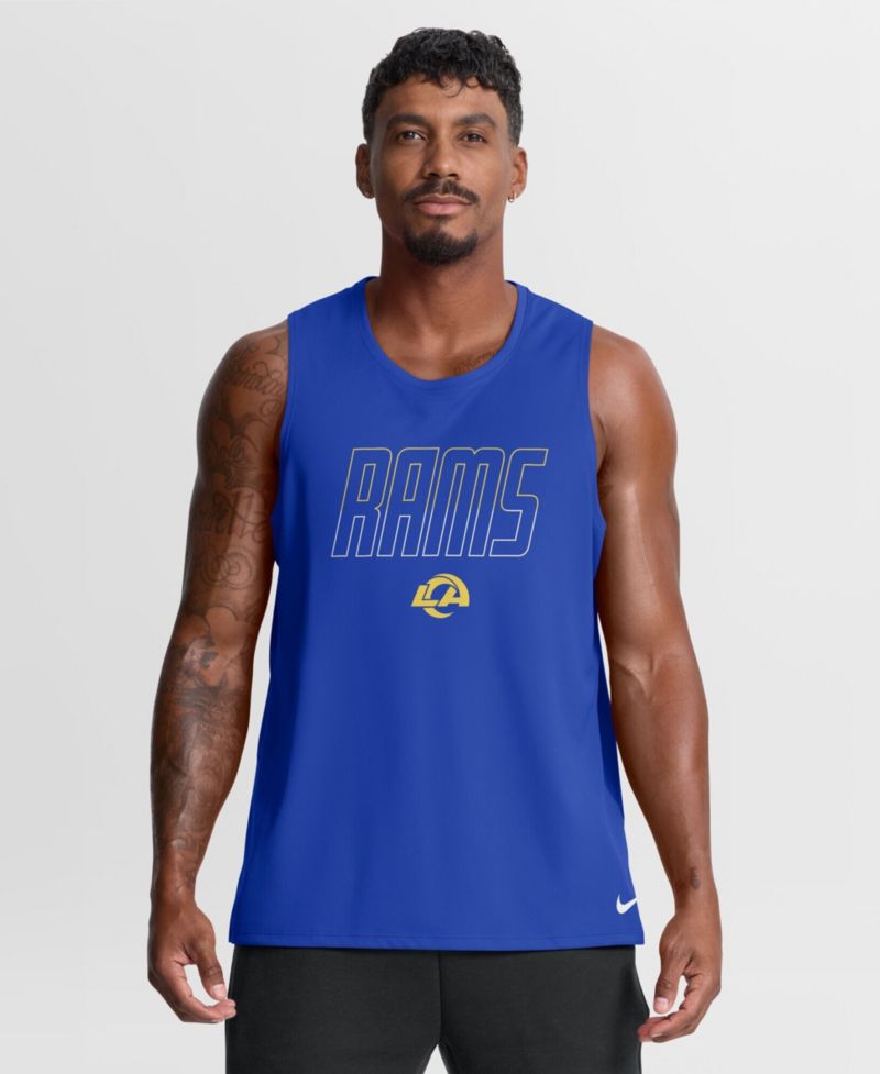 Men's Royal Los Angeles Rams Kickoff Miler Dri-FIT Tank Top