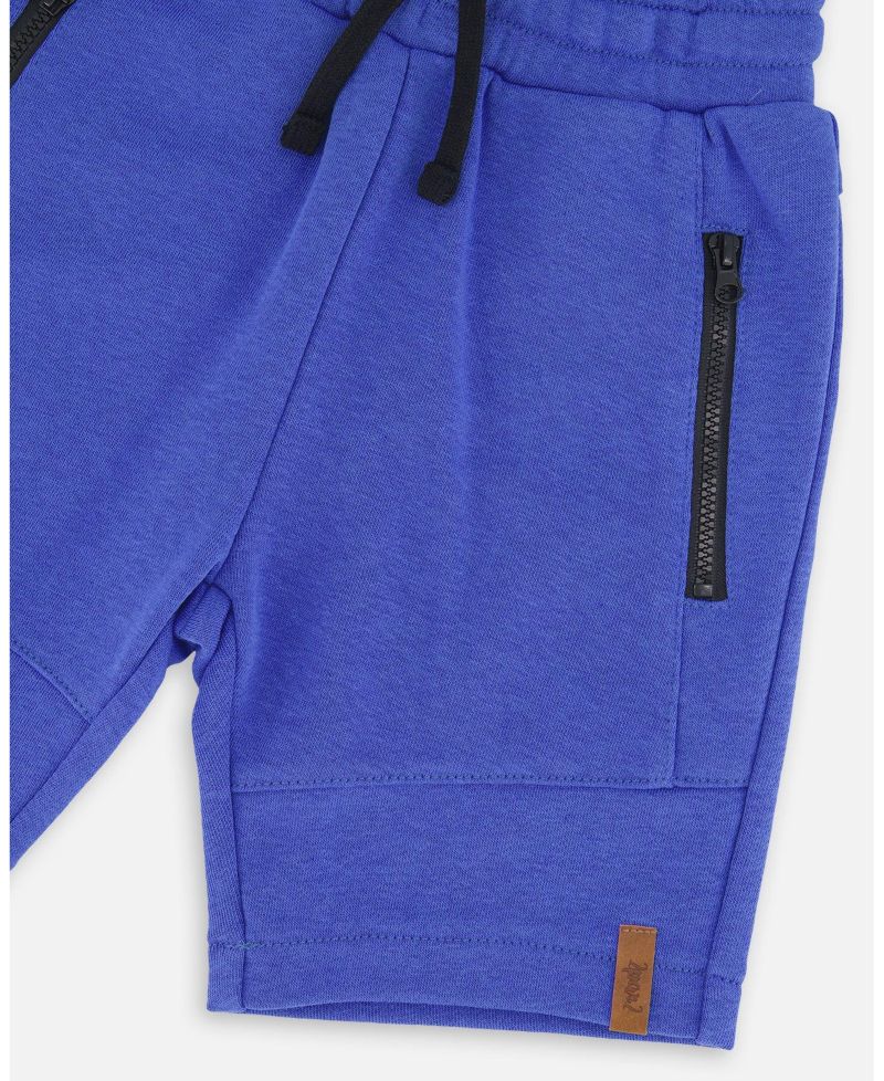 Little Boys French Terry Shorts with Cross Seams