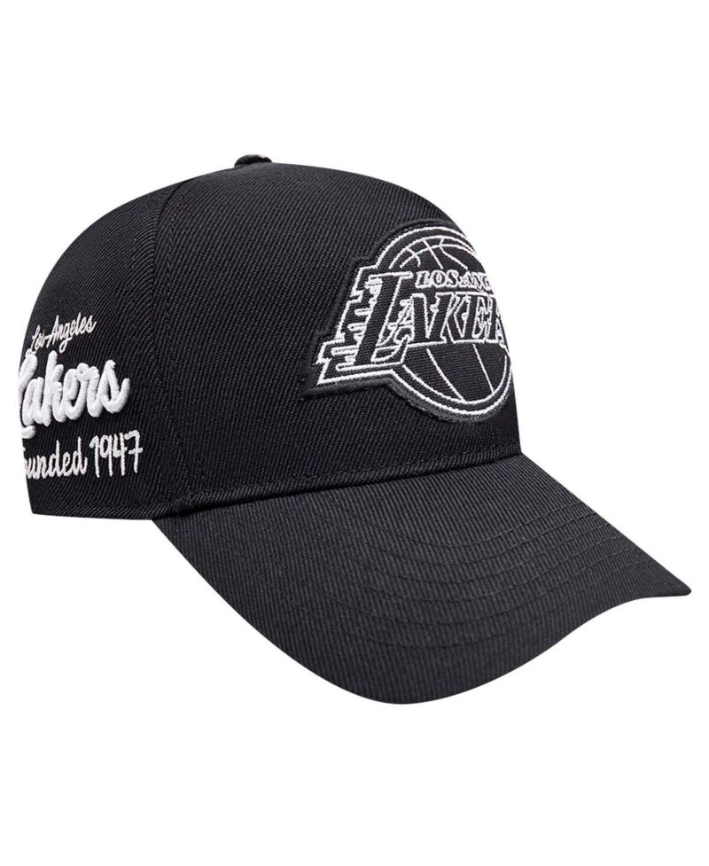 Men's Black Los Angeles Lakers Paint the City Pinch Front Snapback Hat