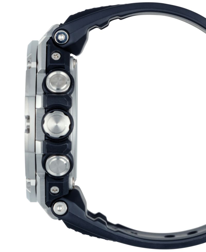 Men's Black Resin Strap Watch 53.8mm