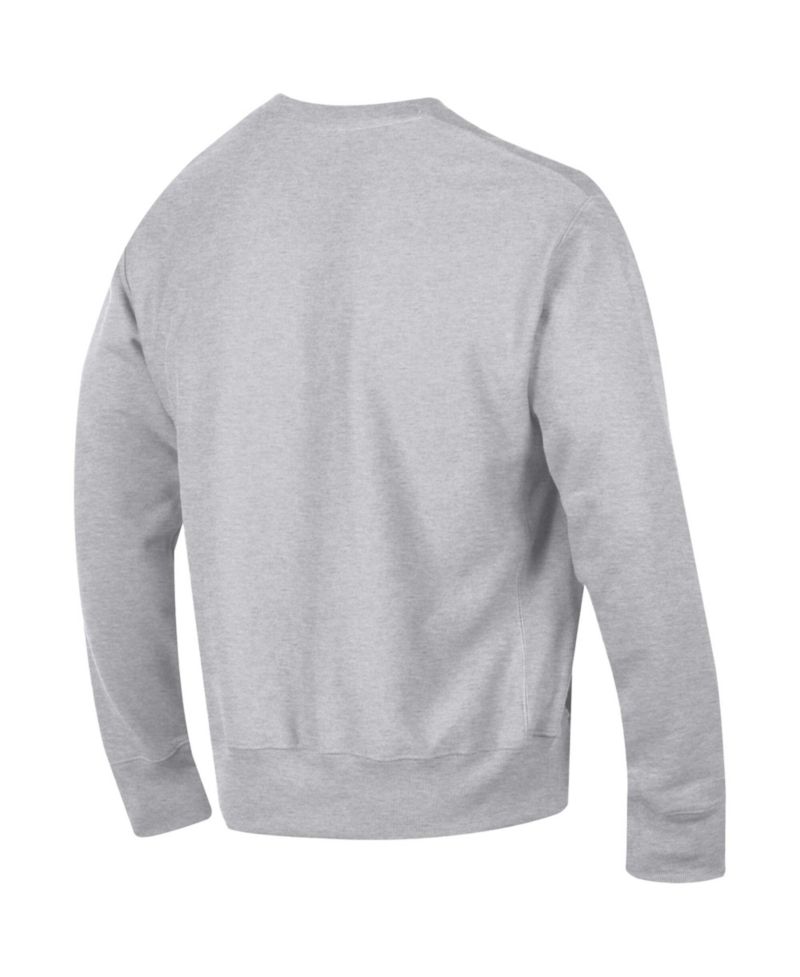 Men's Heather Gray Philadelphia Eagles Reverse Weave Fleece Pullover Sweatshirt