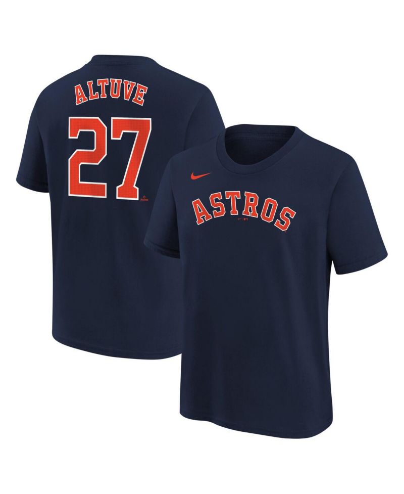 Big Boys Jose Altuve Navy Houston Astros Home Player Name and Number T-shirt