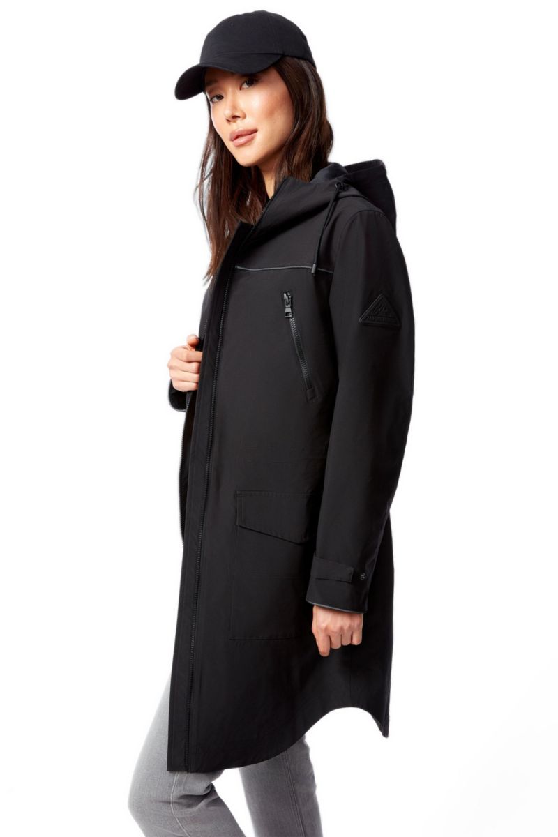 Women's Kusawa | Mid-length Hooded Drawstring-waist Raincoat