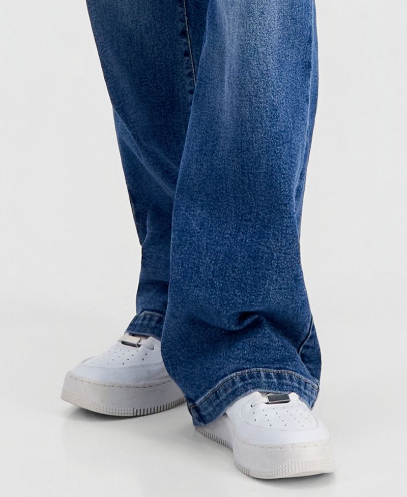 Juniors' Slouchy Denim Overalls