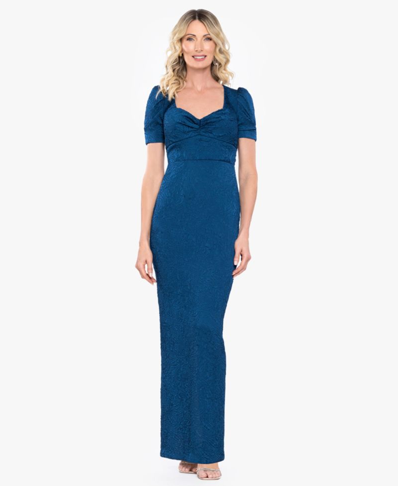 Women's Sweetheart Neck Puff Short-Sleeve Gown