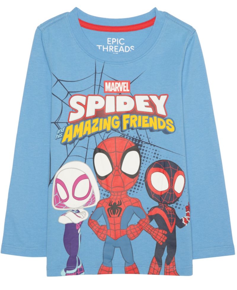 Toddler Boys' 12M-5T Spidey Amazing Friends Long-Sleeve Graphic T-Shirt