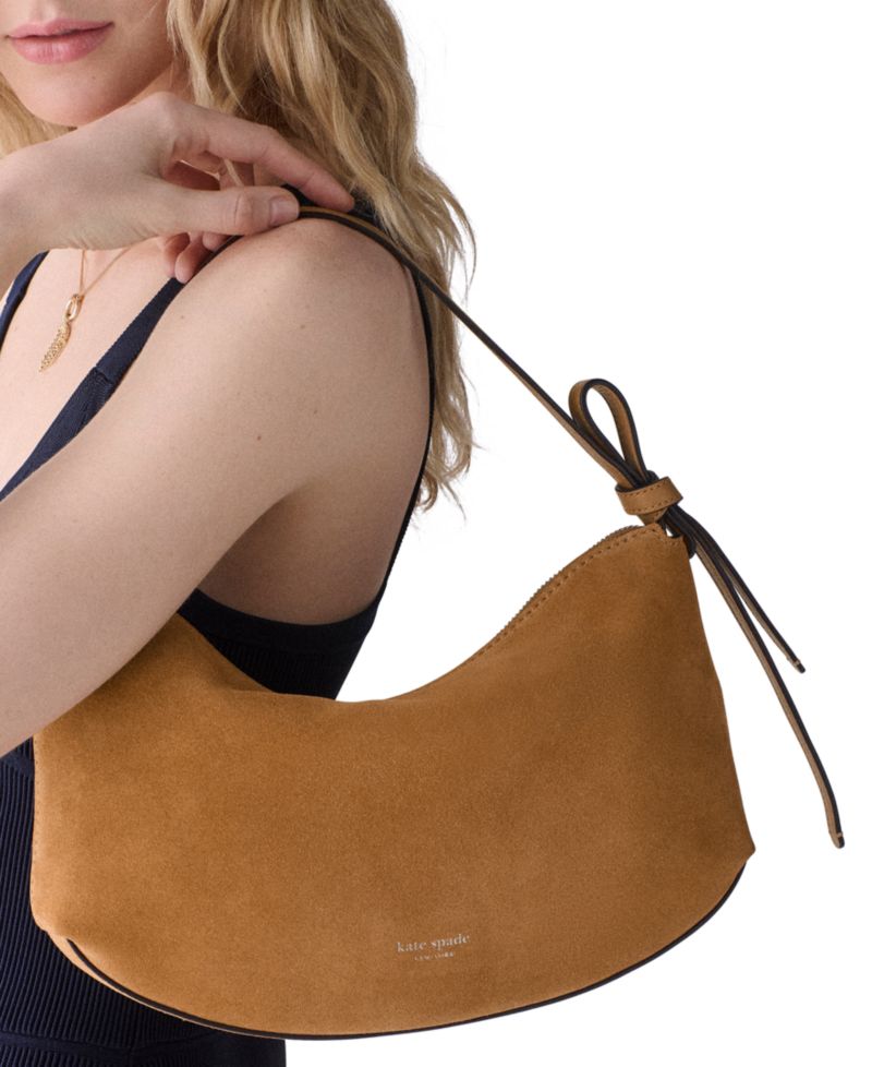 Loop Suede Medium Shoulder Bag