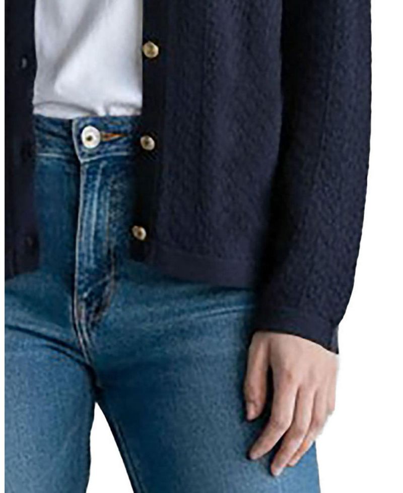 Women's Organic Cotton Pointelle Cardigan