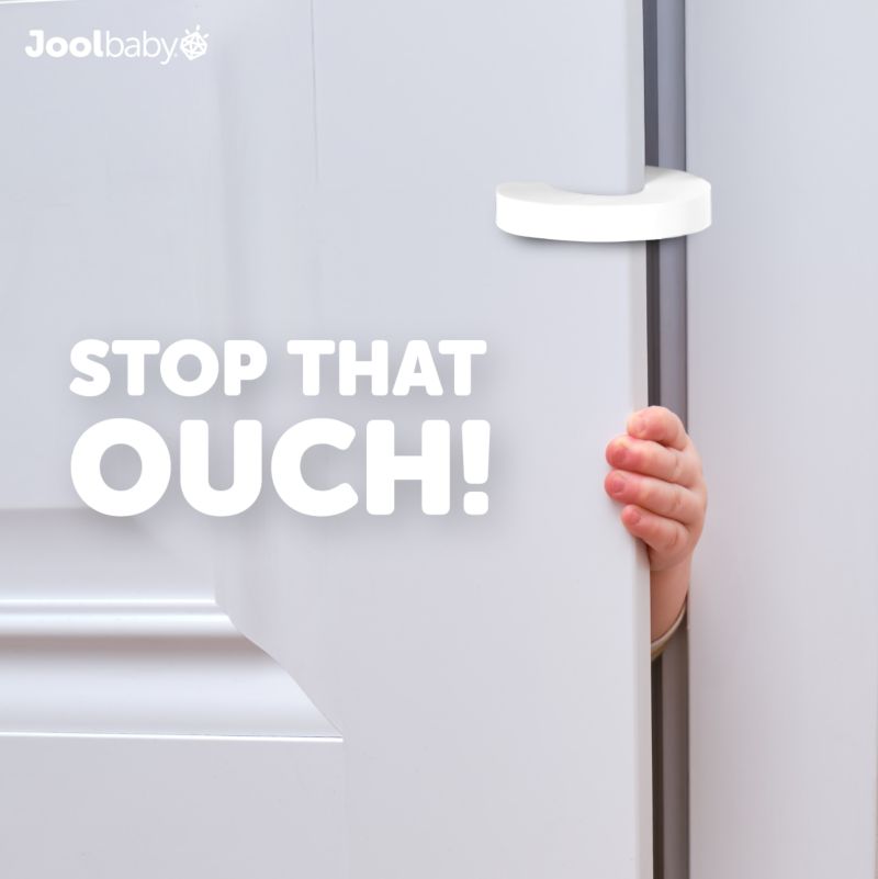 Toddler Jool Door Pinch Guards (6 Pack) – Slam Preventer – Babyproof Doors to Avoid Pinched Fingers & Door Slamming, Keep Pets from Getting Locked In