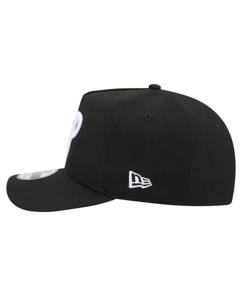 Men's Black Philadelphia Phillies Motion A-Frame 9FIFTY Snapback Hat