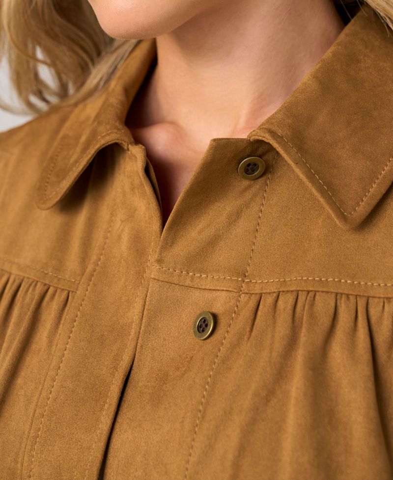 Women's Puff-Sleeve Laser Cut Hem Jacket