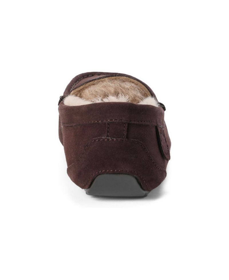 Dearfoams Women's Fireside Mel Genuine Shearling Moccasin Slipper