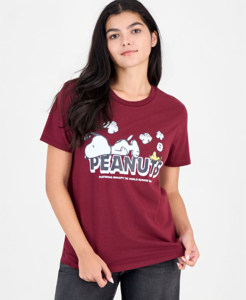 Juniors' Snoopy Logo T-Shirt