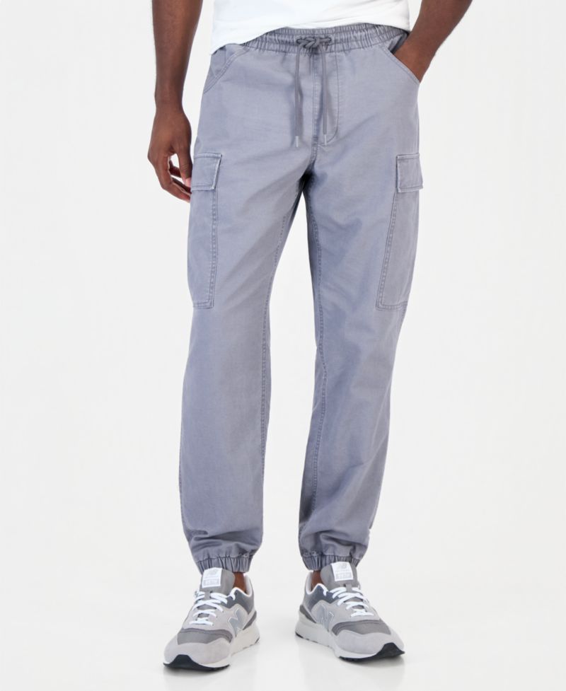 Men's Tomas Linen Blend Cargo Jogger Regular-Fit Pants