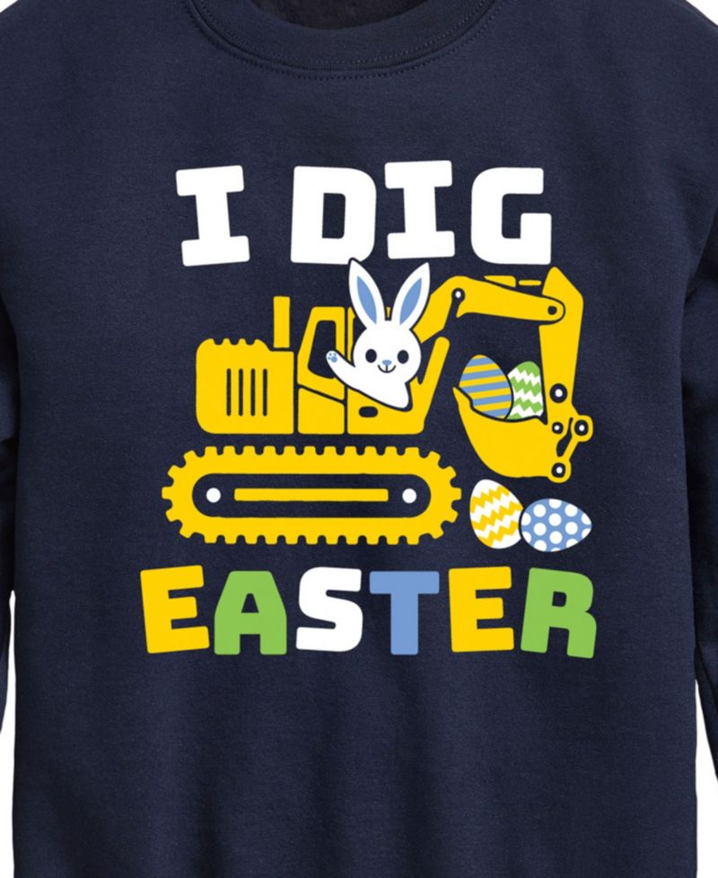 Big Boys I Dig Easter Graphic Fleece Sweatshirt