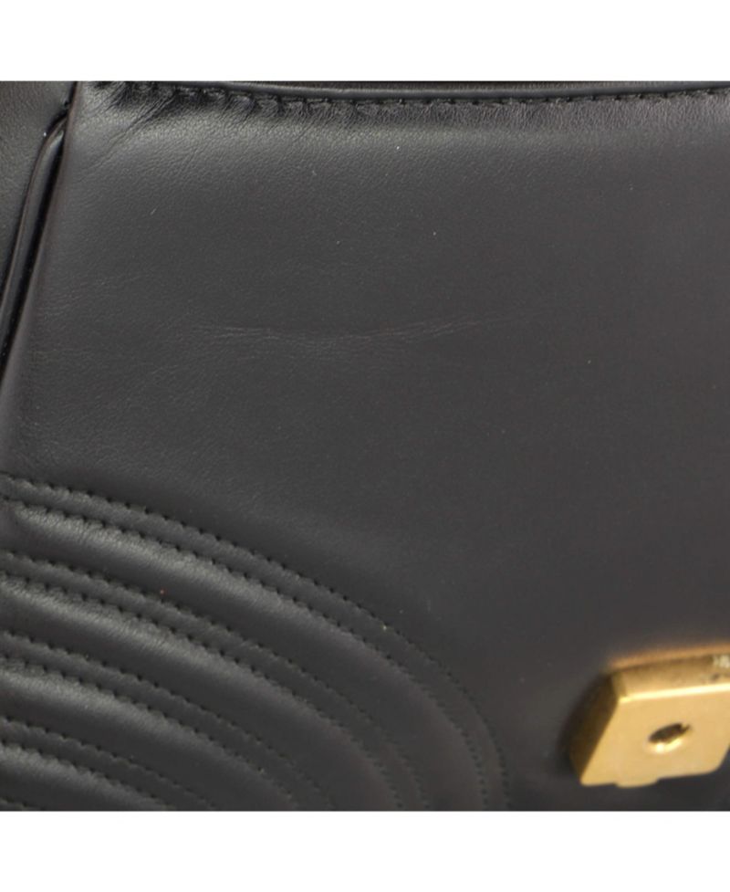Small GG Marmont Top Handle Flap Bag Matelasse Leather