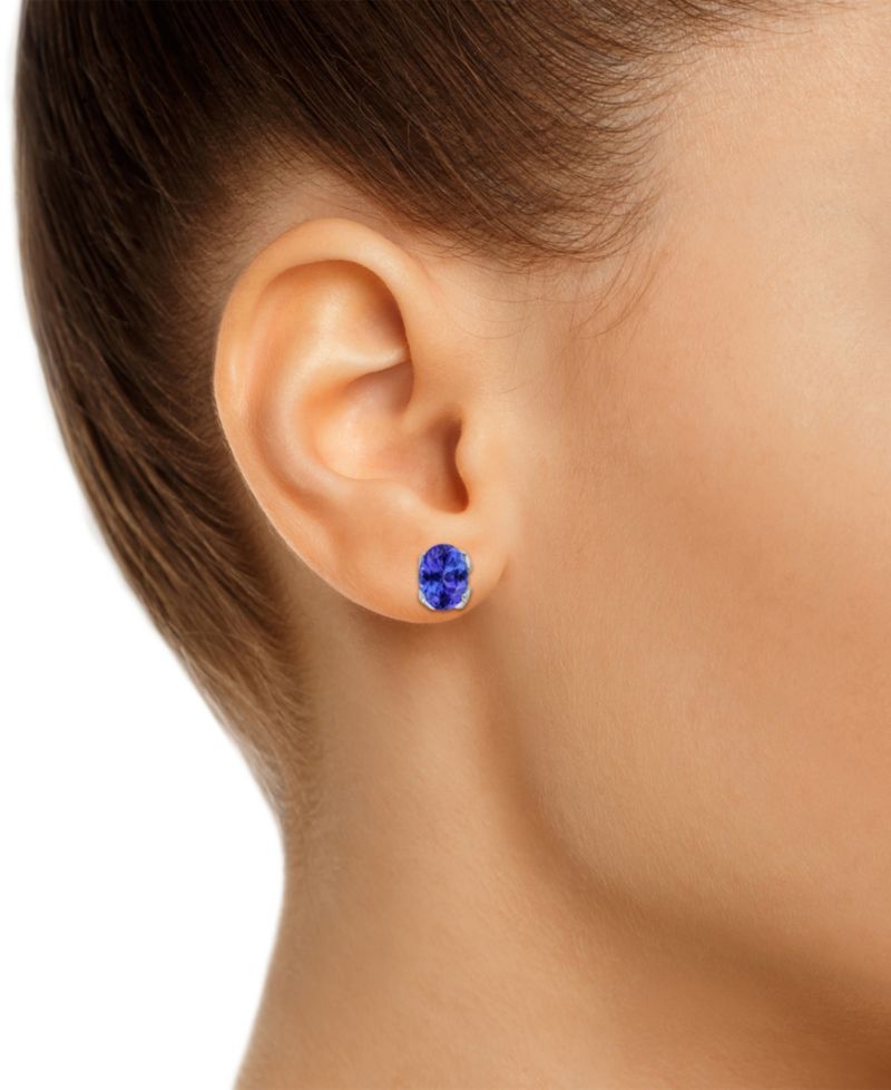 Tanzanite Stud Earrings (2-5/8 ct. t.w.) in 14k Yellow Gold (also in 14k White Gold)