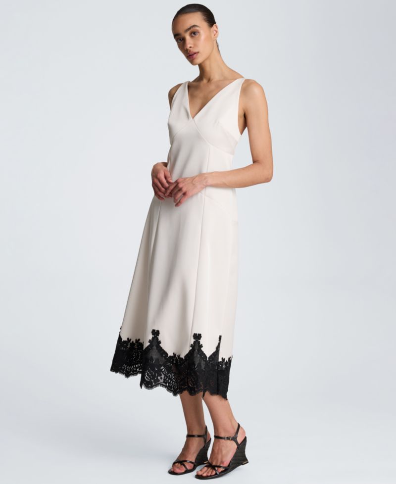 Women's Sleeveless V-Neck Midi Dress