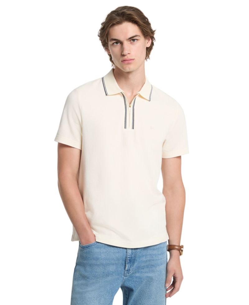 Men's Bubble Knit Tipped Regular-Fit Polo Shirt